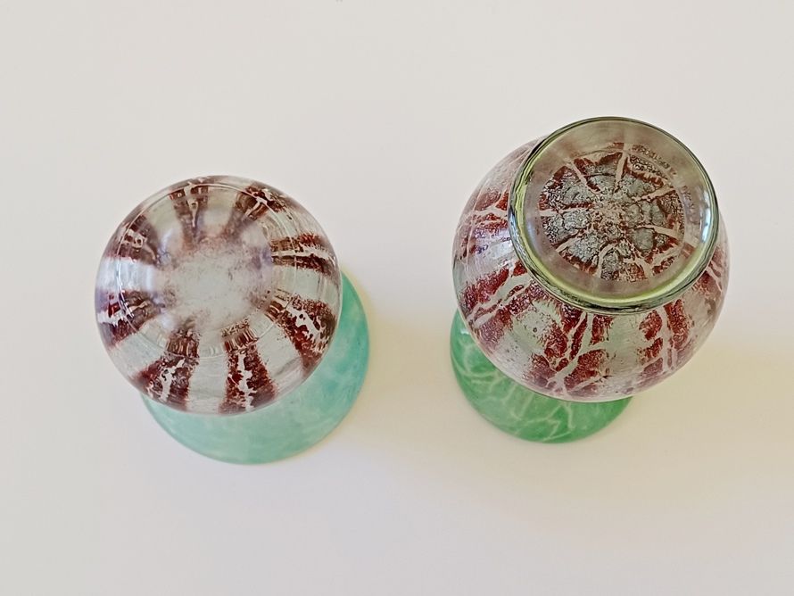 vázy WMF Ikora Glass, Německo, Art Deco