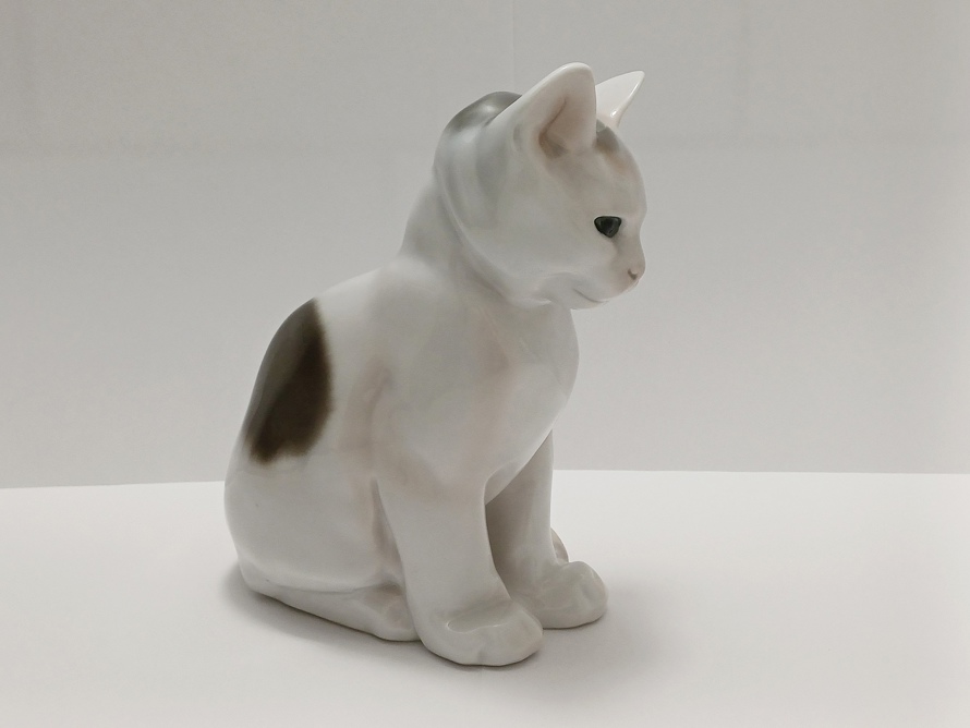 velká porcelánová kočka Rosenthal, W. Zügel, Art Deco