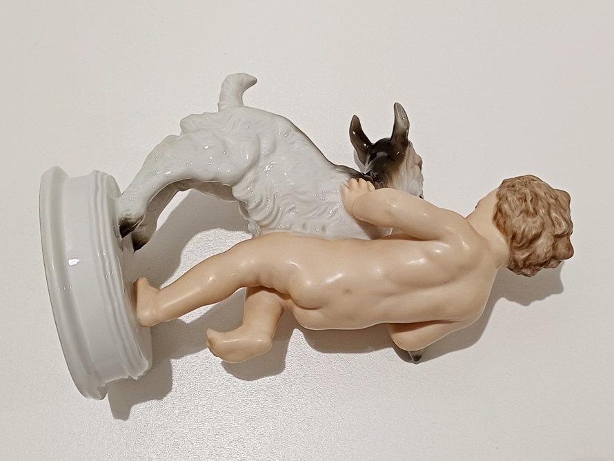 Putto s kůzletem, Art Deco, Rosenthal
