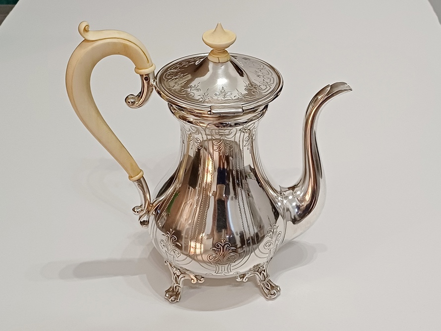 Čajová konvice, stříbro, Ag 800/1000, 595 g, RU, Vídeň