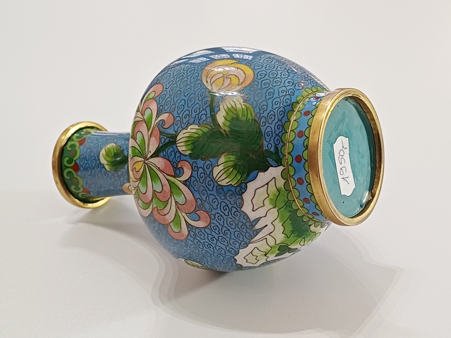 váza s květinami, smalty, Cloisonné