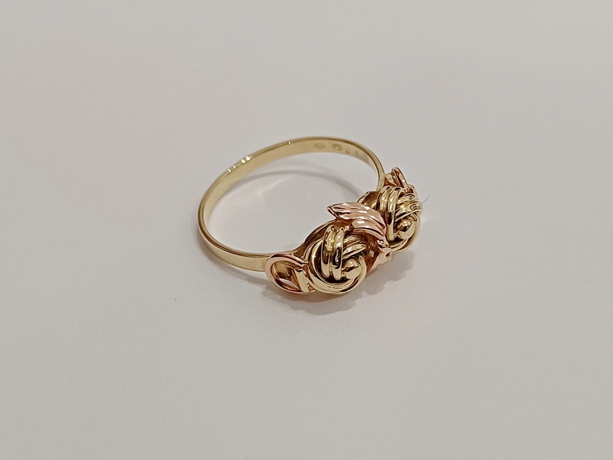 zlatý prsten, Karat Brno, Au 585/1000, 14 kt., lvíček, 40.léta