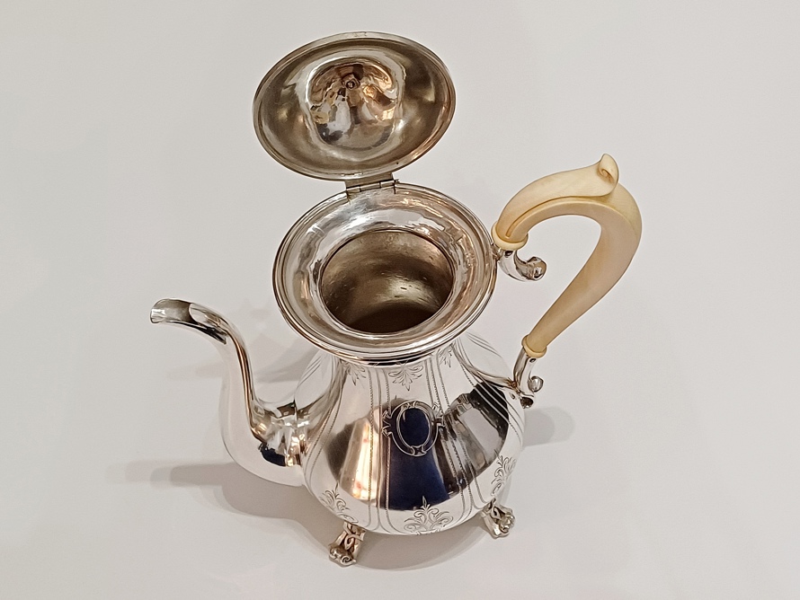 Čajová konvice, stříbro, Ag 800/1000, 595 g, RU, Vídeň