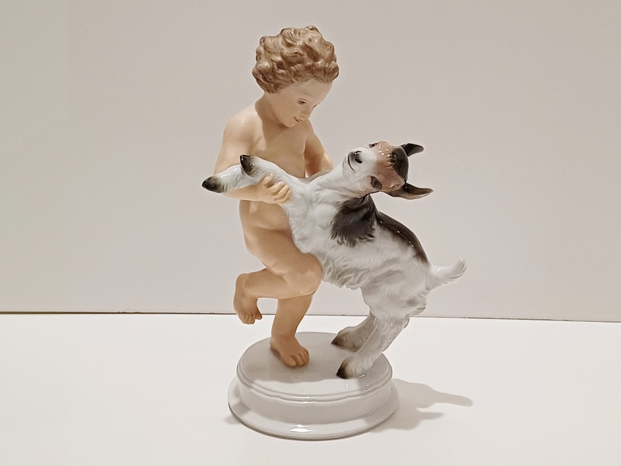 Putto s kůzletem, Art Deco, Rosenthal
