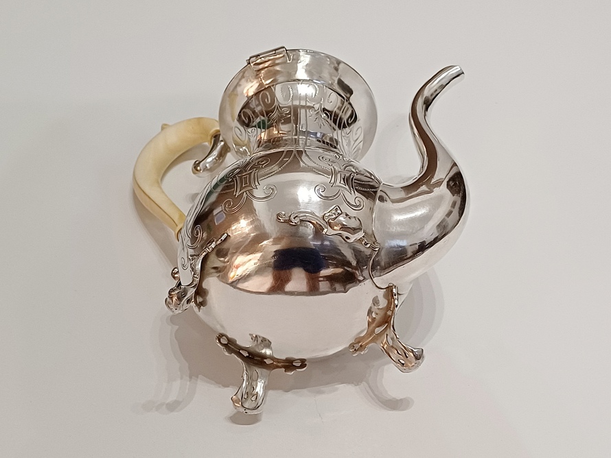 Čajová konvice, stříbro, Ag 800/1000, 595 g, RU, Vídeň