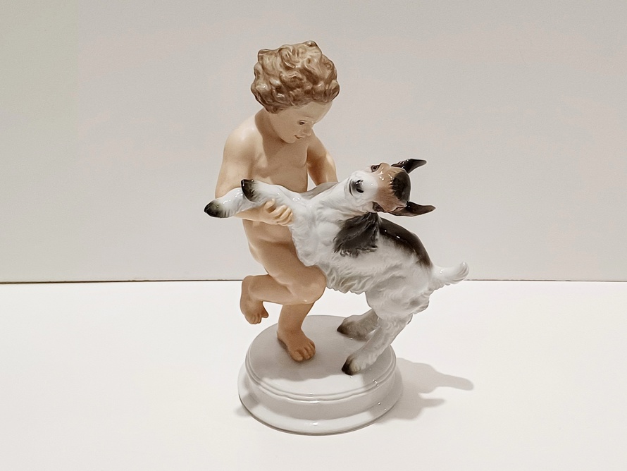 Putto s kůzletem, Art Deco, Rosenthal
