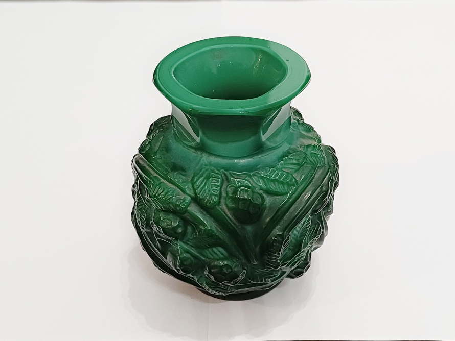 váza Pinie, Art Deco, František Halama, malachit